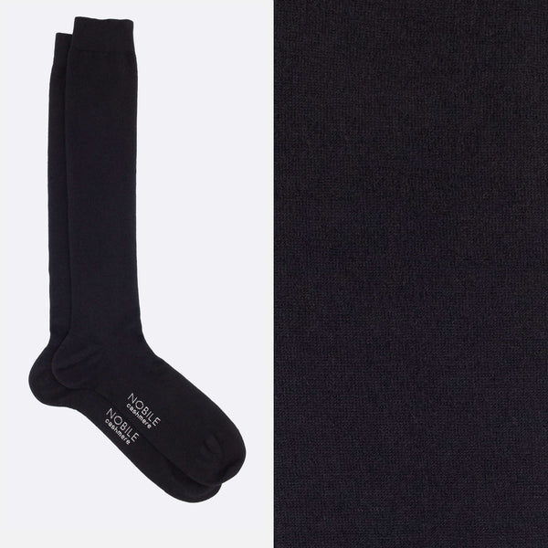 Boîte de chaussettes longues en cachemire de chèvre Hircus - 6 paires noires