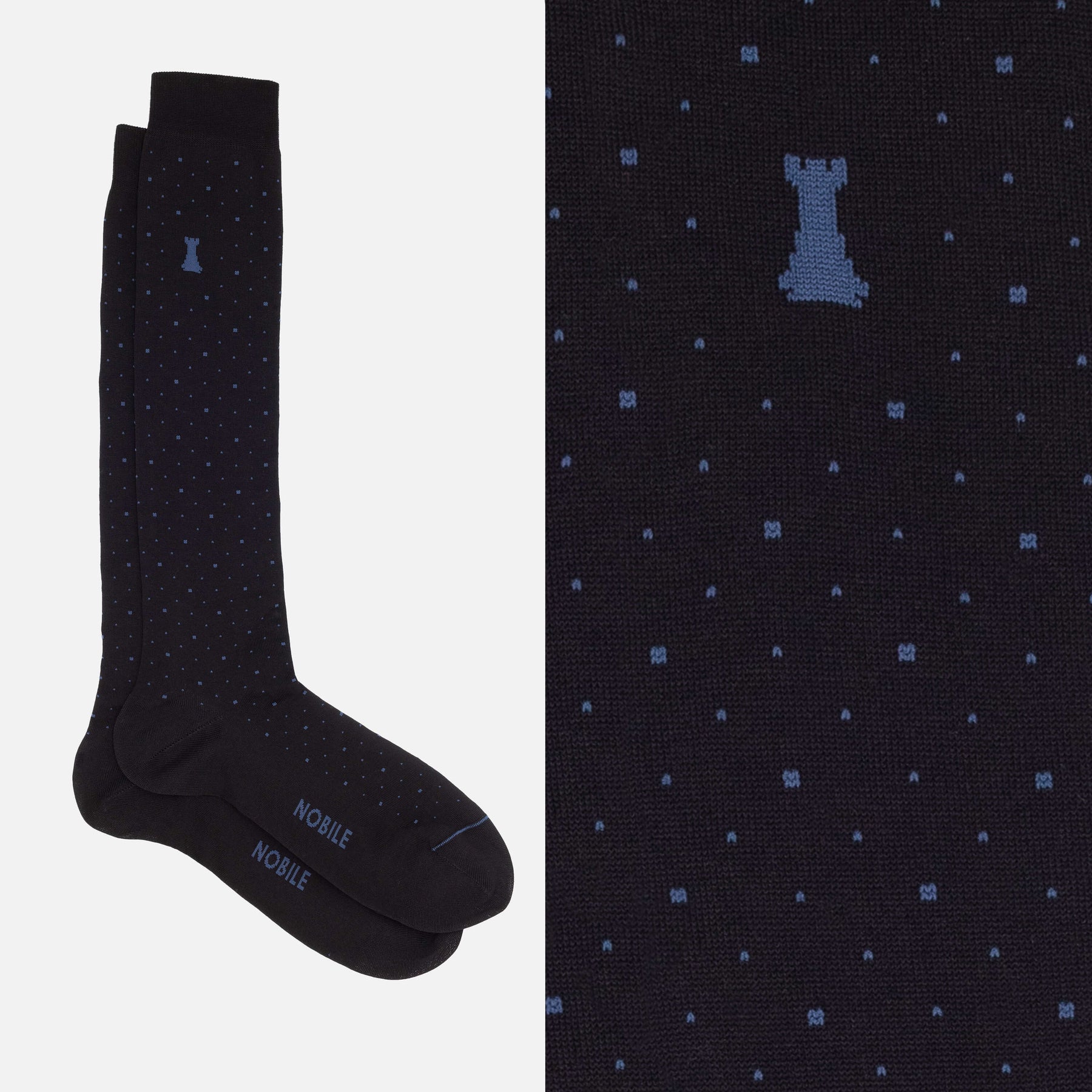 Luigi XIV - Long black polka dot socks