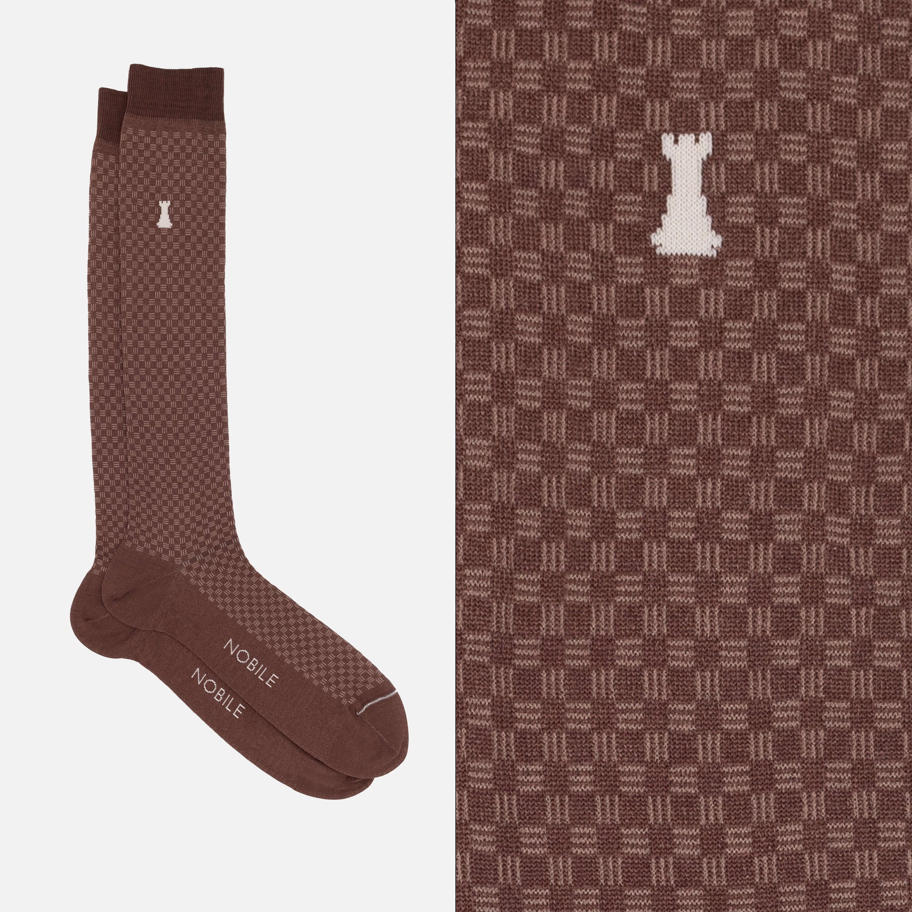 Bernini - Chaussettes longues avec rayures géométriques