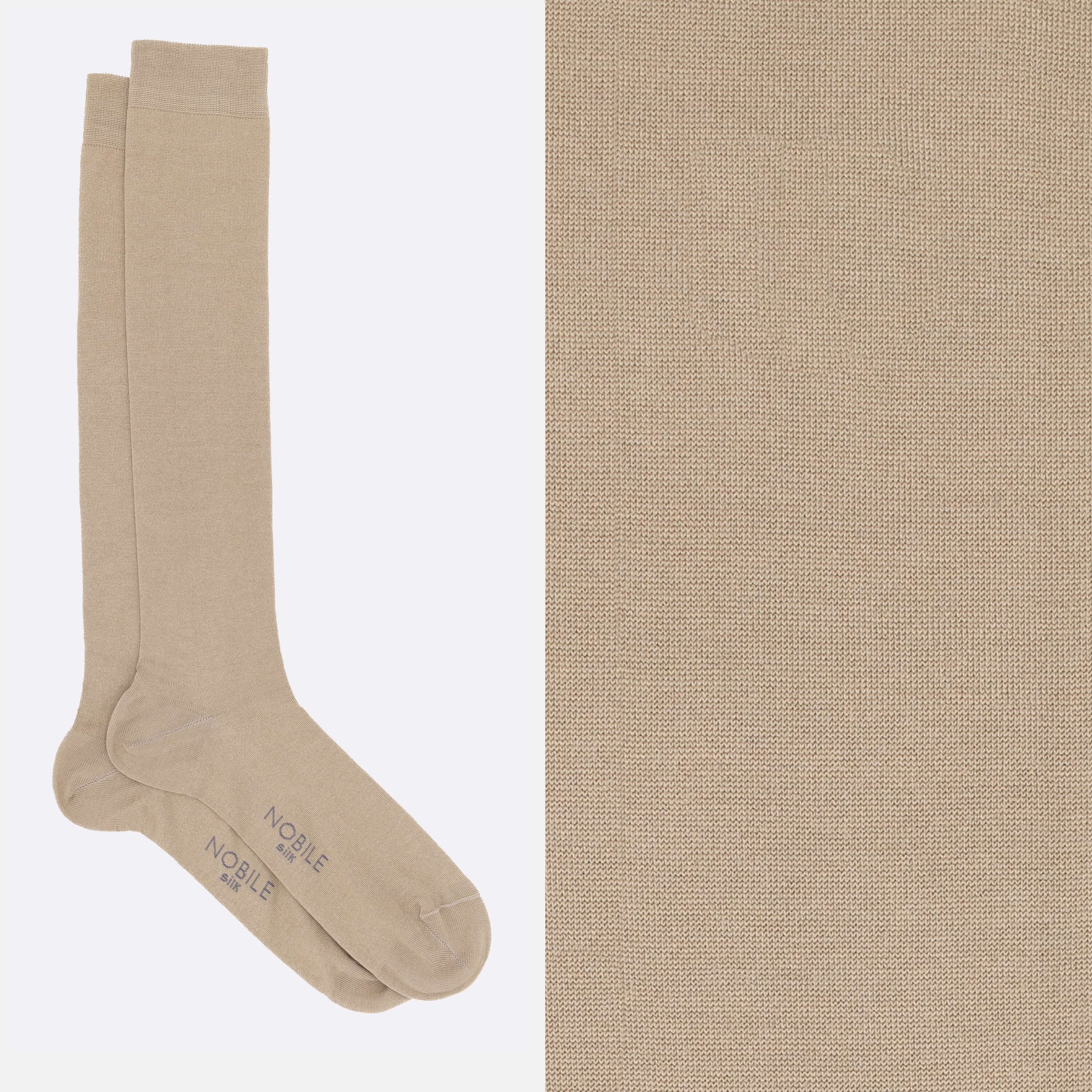 Box of Long Socks in Pure Mulberry Silk - 6 Pairs Mixed Colors