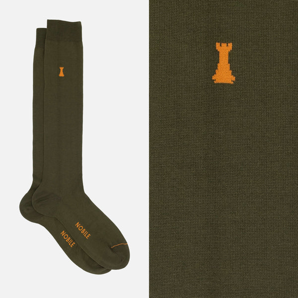 Box of 12 pairs of long socks in Filoscozia® - Federico II solid colors