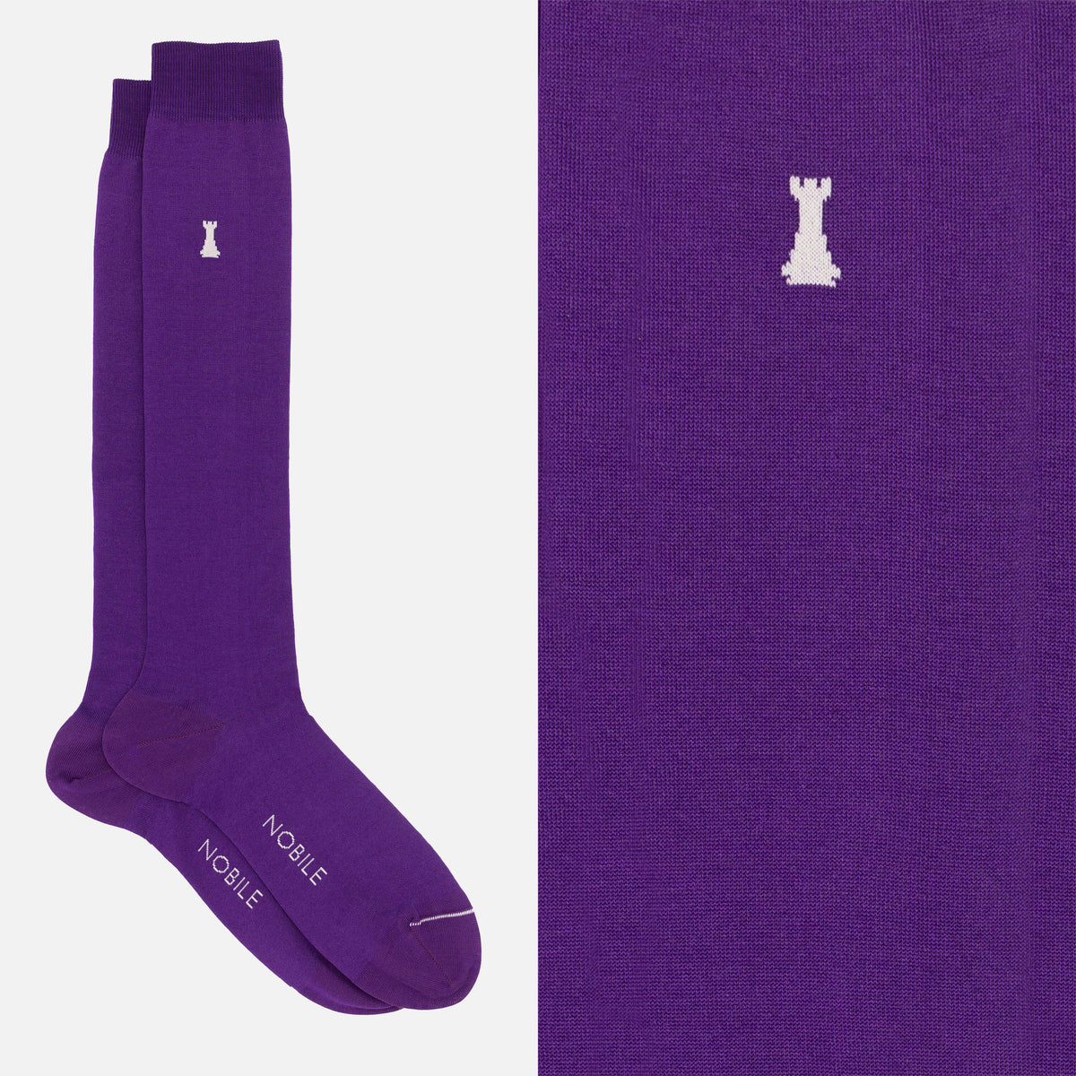 Box of 12 pairs of long socks in Filoscozia® - Federico II solid colors