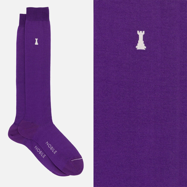 Federico II - Long Solid Color Socks