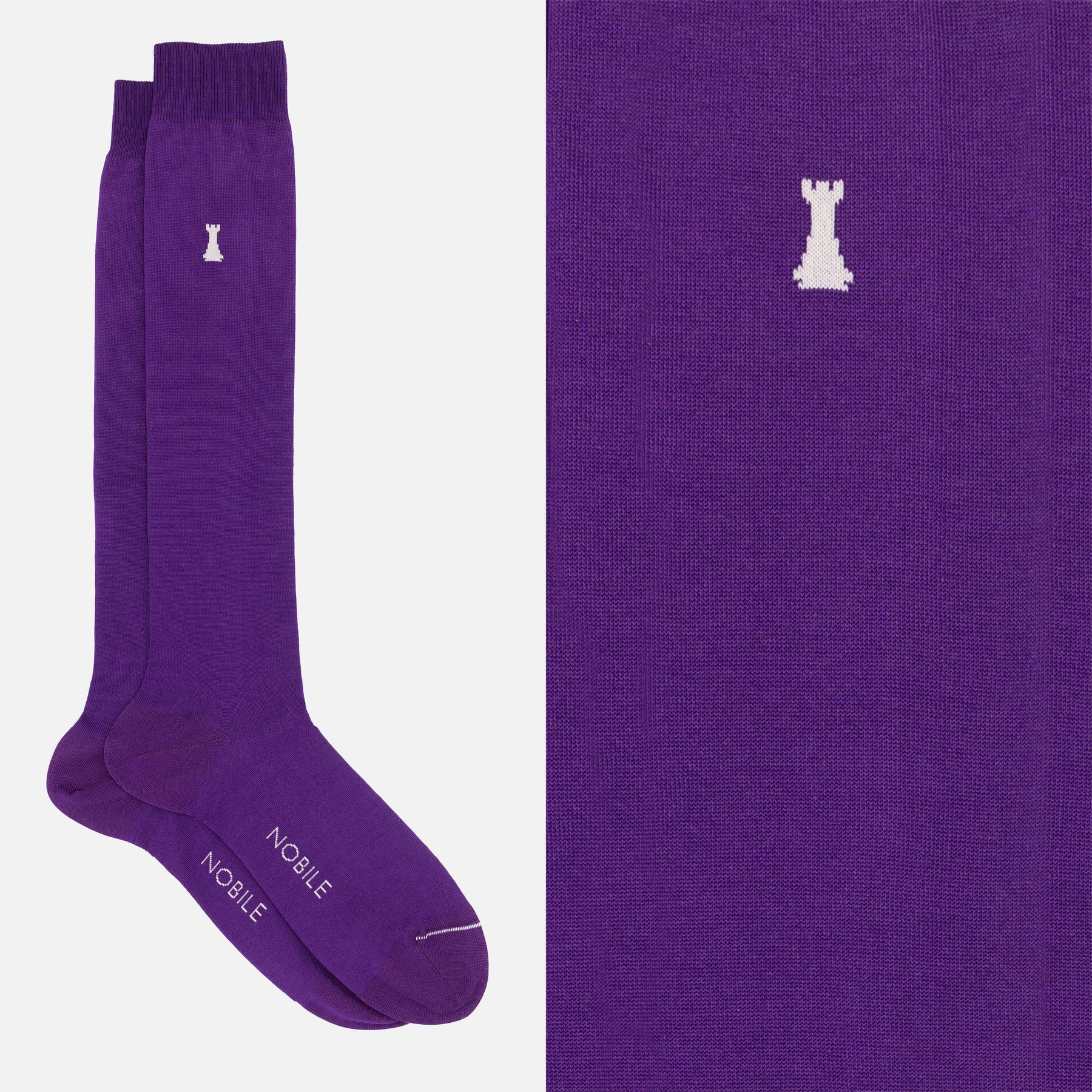 Box of 12 pairs of long socks in Filoscozia® - Federico II solid colors