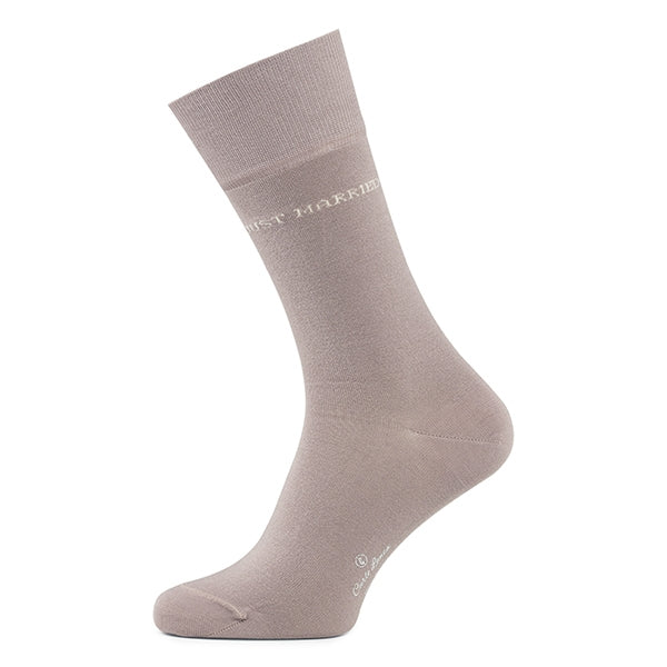 Cotton Men's Socks Just Married | Mauve