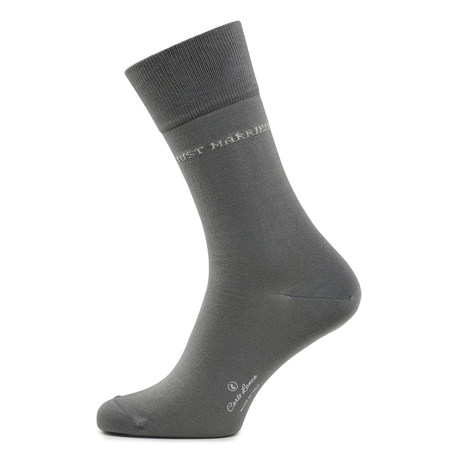 Cotton Men's Socks Just Married | Mid Grey