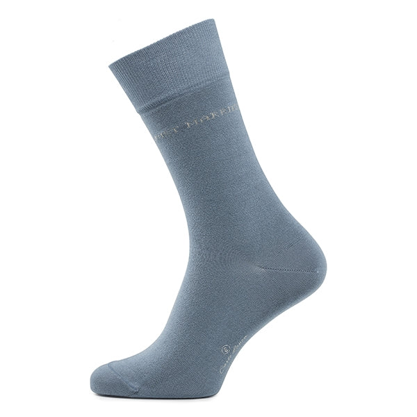 Chaussettes en coton pour hommes Just Married | Bleu Gris