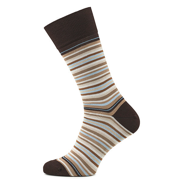 Cotton Men's Socks – Strisce d’Arte | Darkbrown