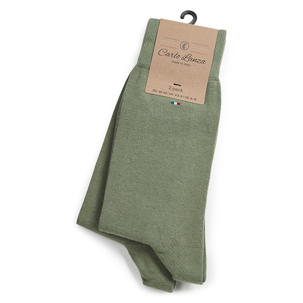 Katoenen herensokken 2-pack – Basic | Green/Grey