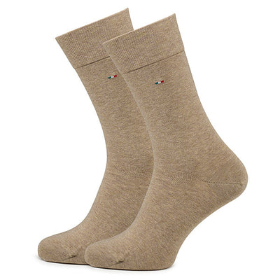 Katoenen herensokken 2-pack Basic | Camel Melange