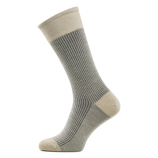 Merino Wool Men's Socks – Shadow | Beige & Navy