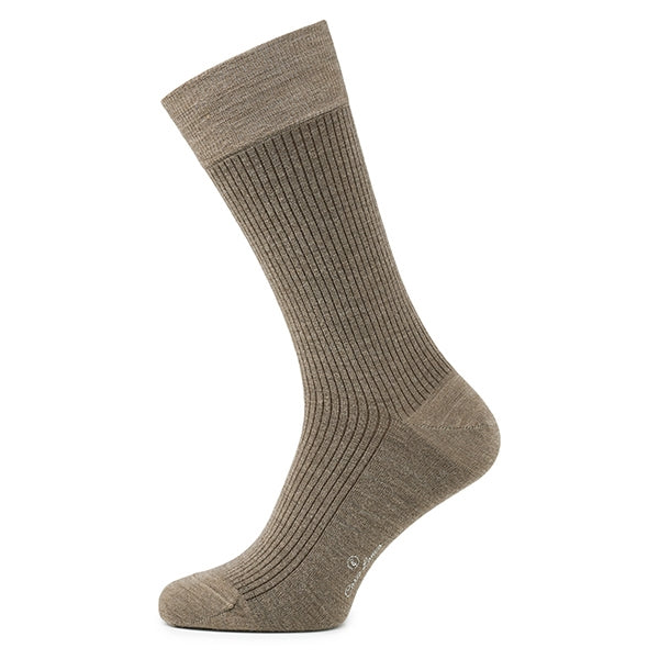 Muške čarape od merino vune – Shadow | Pijesak & Smeđa