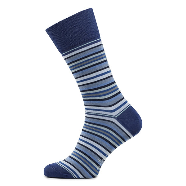 Chaussettes en coton pour hommes – Strisce d'Arte | Bleu