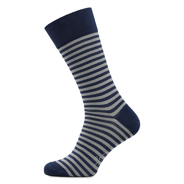 Cotton Men's Socks – Strisce d’Arte | Royal Blue