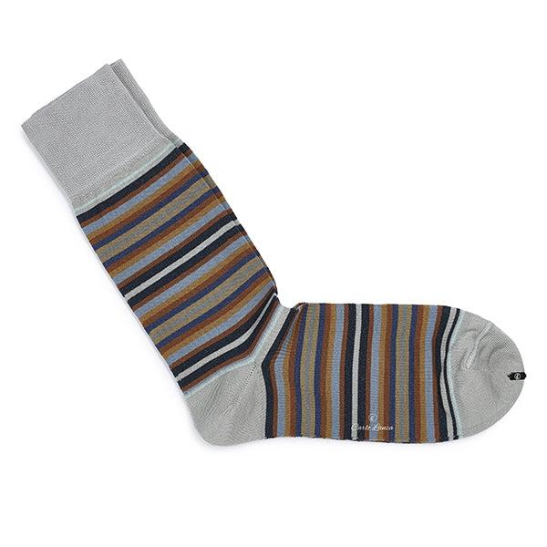 Cotton Men's Socks – Strisce d’Arte | Grey