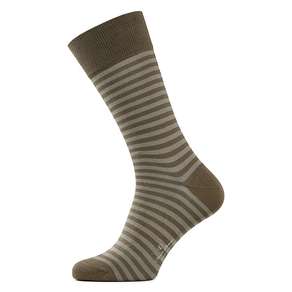 Chaussettes en coton pour hommes – Strisce d'Arte | Camel