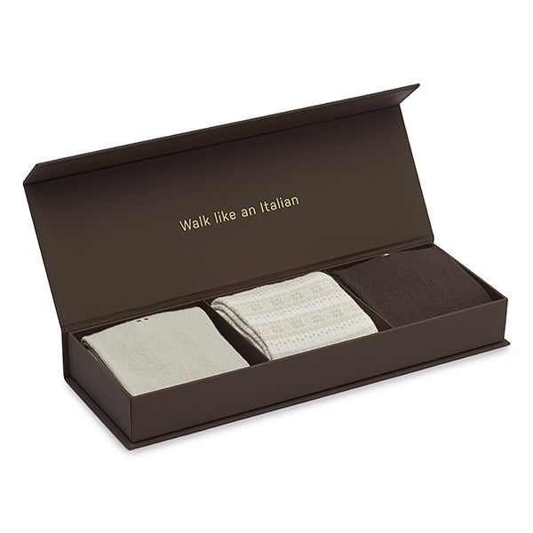 Gift Box 3 Pairs of Socks | Sand
