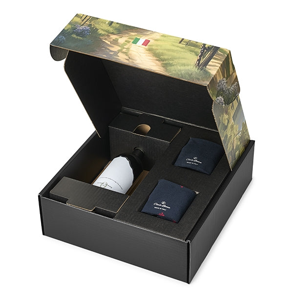 Gift Box Socks and Wine | Dark Blue