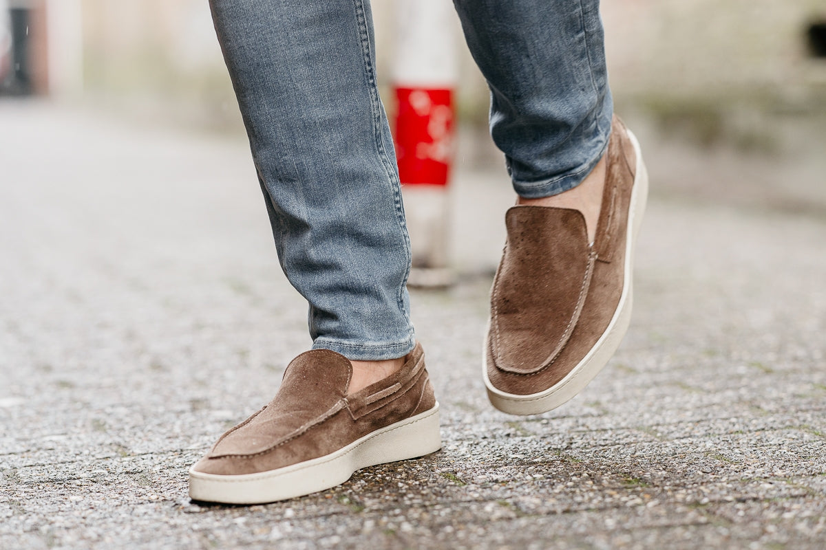 Cotton Men's Socks – Invisible | Taupe