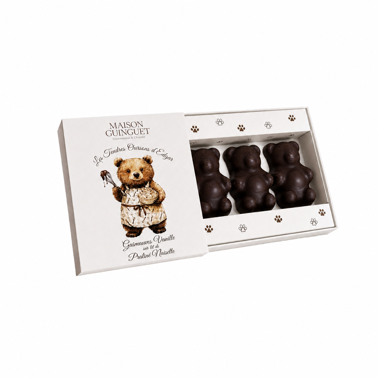 MARSHMALLOW BEARS DARK CHOCOLATE (5 bears)