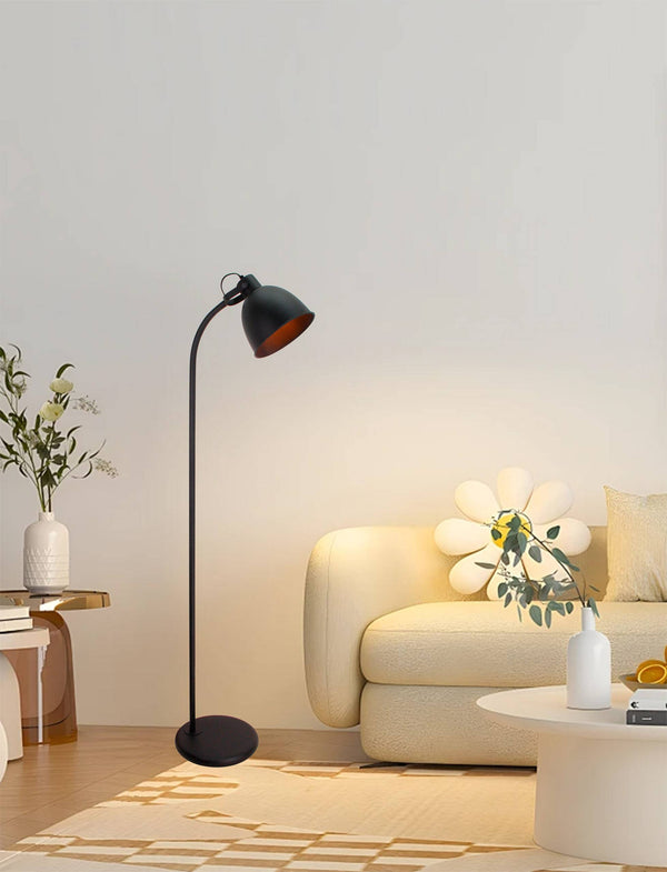 Zwarte Chericoni Koen vloerlamp, 152 cm, 1 lichts en E27 fitting, perfect voor een eigentijdse en sfeervolle verlichting.
