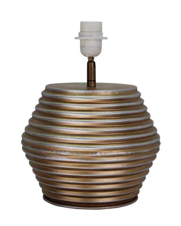 Modena tafellamp van Chericoni, Ø 30 cm, 1 lichtbron, goud en crème, ideaal voor sfeervolle verlichting