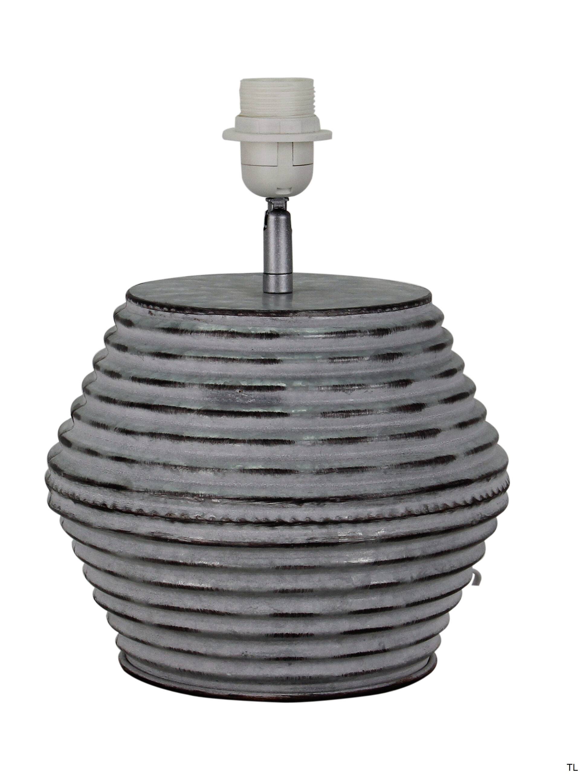 Modena 1-lichts tafellamp van Chericoni, zilver met grijs, Ø 30 cm, ideaal voor sfeerverlichting