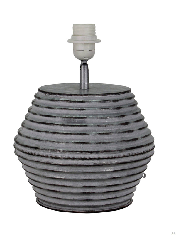 Modena 1-lichts tafellamp van Chericoni, zilver met grijs, Ø 30 cm, ideaal voor sfeerverlichting