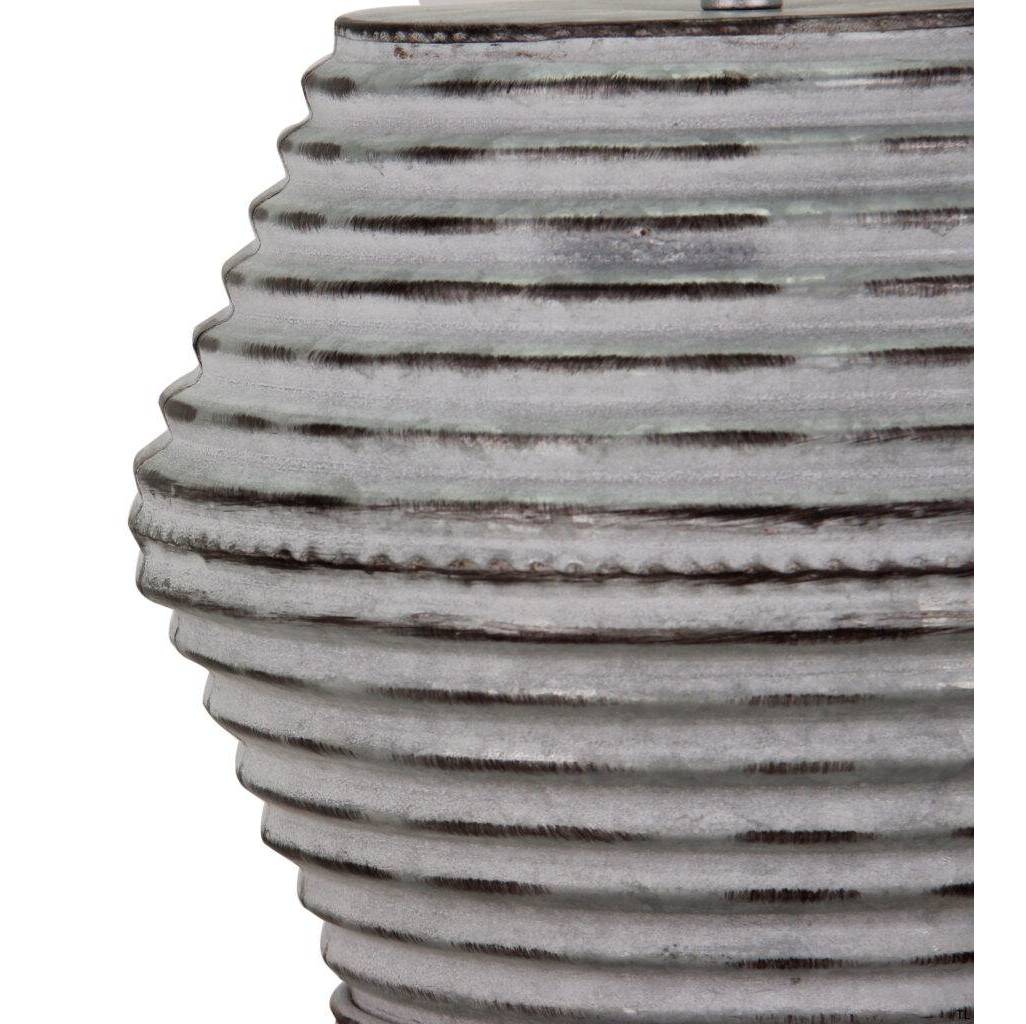 Chericoni Modena tafellamp, Ø 30 cm, 1 lichtbron, zilver en grijs, stijlvol voor elke ruimte