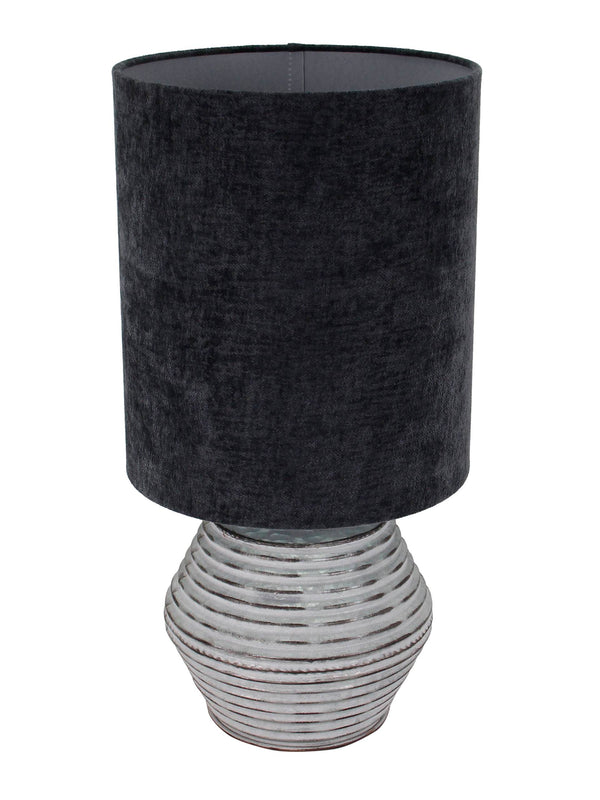 Chericoni Modena tafellamp, Ø 30 cm, zilver-grijs design, 1 lichtbron, perfect voor stijlvolle verlichting