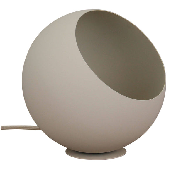 Chericoni Occhio tafellamp, Ø 20 cm, crème kleur, elegant ontwerp in ijzer en metaal voor sfeervolle verlichting