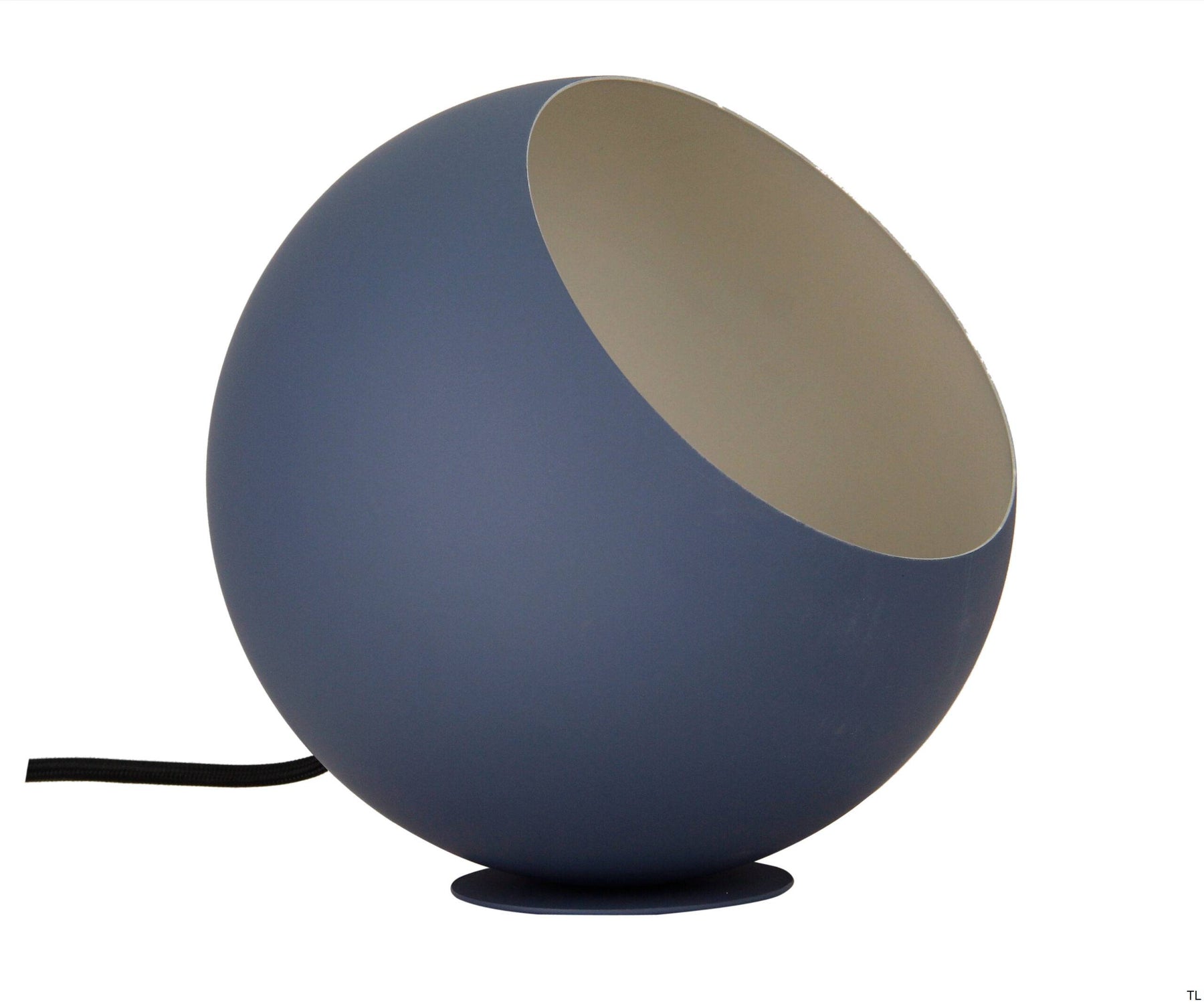 Chericoni Occhio tafellamp, Ø 20 cm, stijlvolle navy blue kleur, metaal en ijzer, perfect voor elk interieur