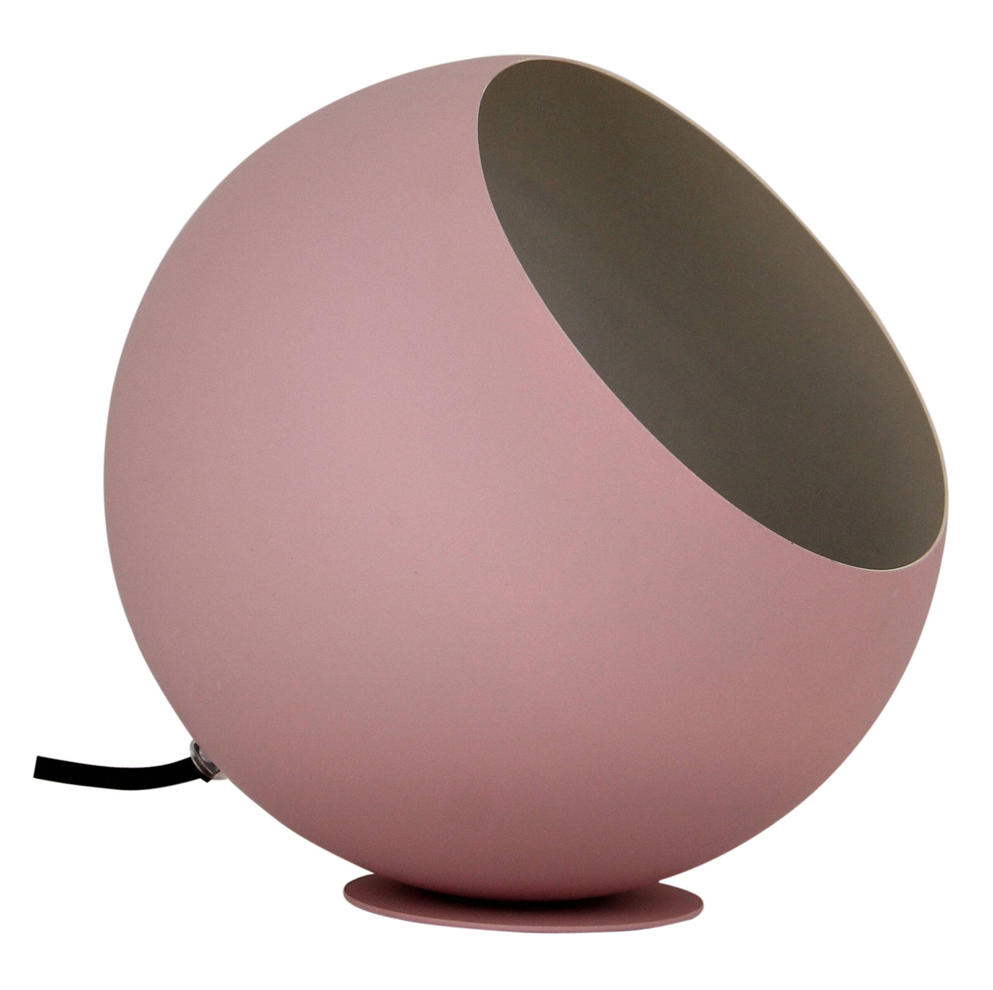 Occhio tafellamp van Chericoni, roze kap, Ø 20 cm, modern en duurzaam ontwerp in ijzer en metaal