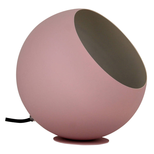 Occhio tafellamp van Chericoni, roze kap, Ø 20 cm, modern en duurzaam ontwerp in ijzer en metaal