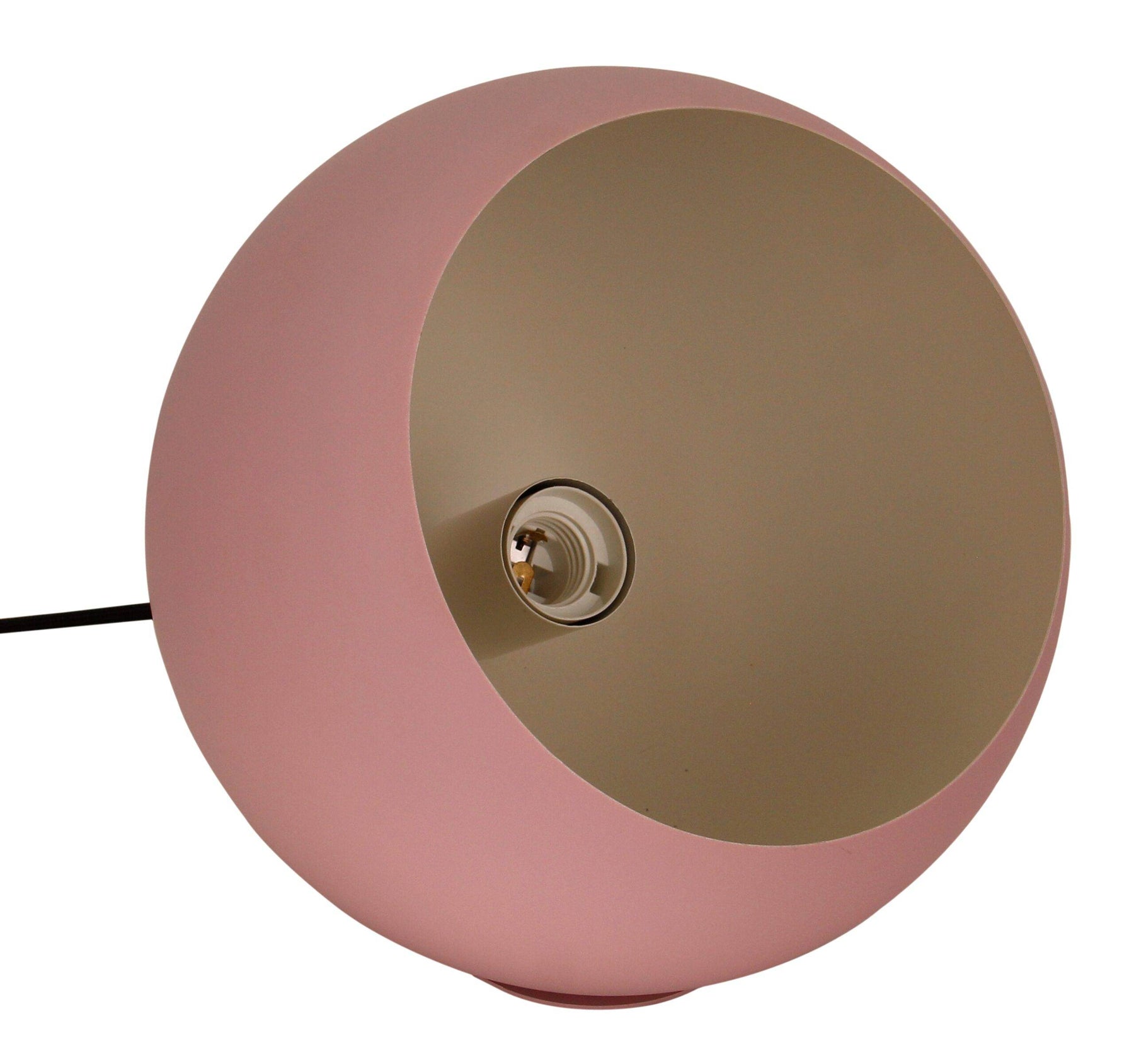 Chericoni Occhio tafellamp, Ø 20 cm, roze design, tijdloos ontwerp in metaal en ijzer, perfect voor slaapkamer of woonkamer