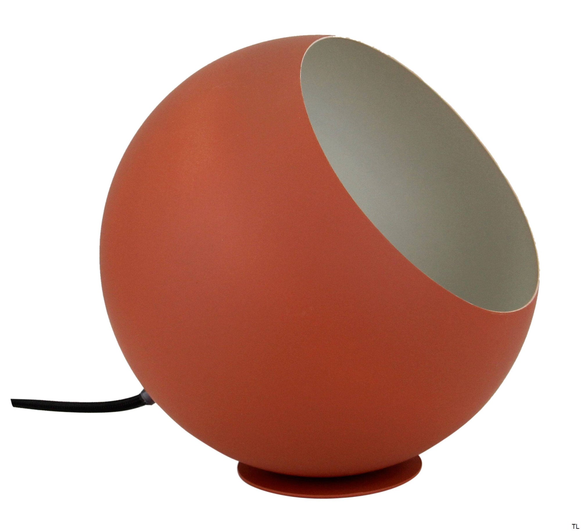 Chericoni Occhio tafellamp, Ø 20 cm, opvallend rood design, metaal en ijzer, ideaal voor woonkamer of slaapkamer