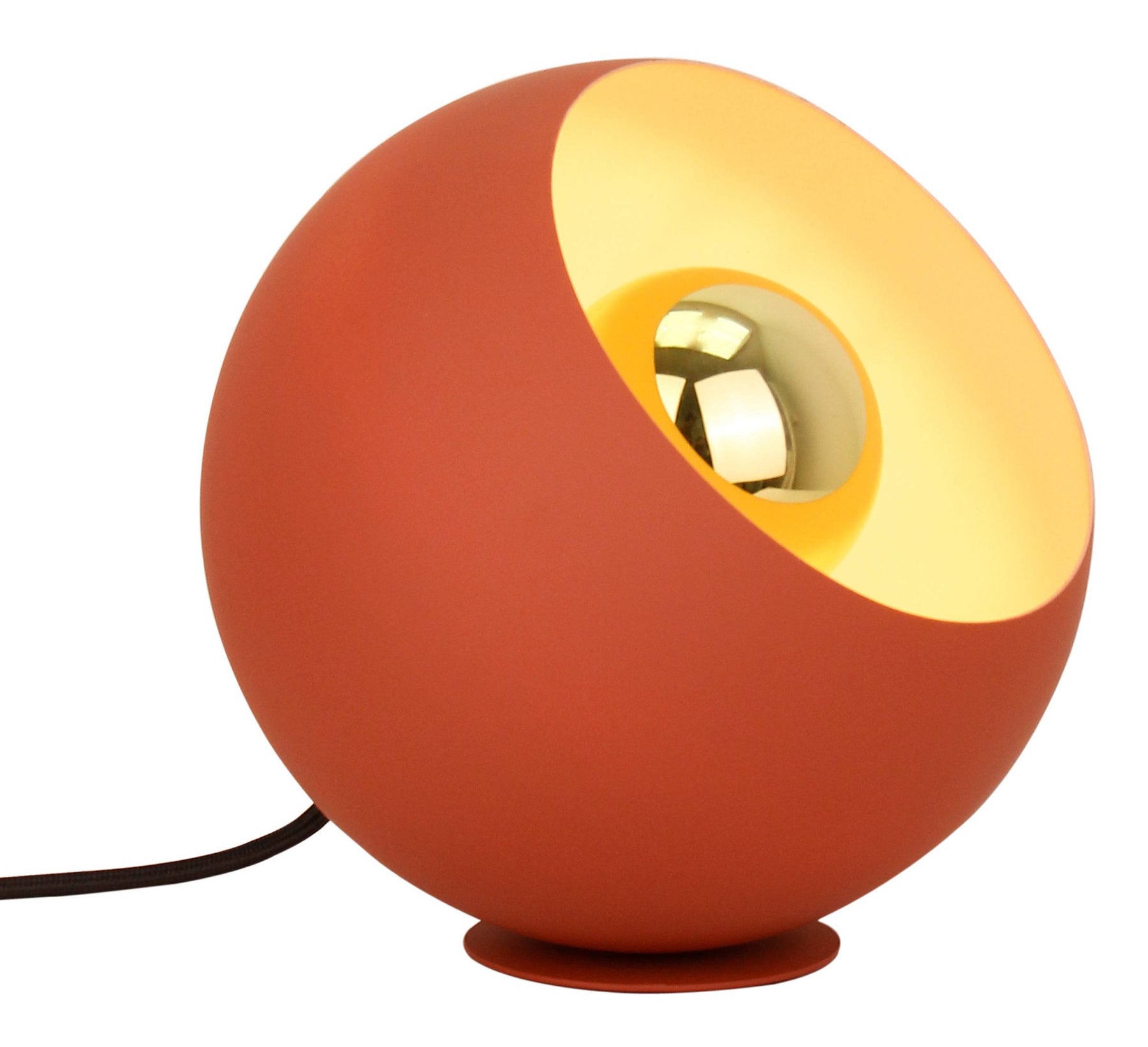 Chericoni Occhio tafellamp, rode kap, Ø 20 cm, modern design in ijzer en metaal, geschikt voor sfeervolle ruimtes