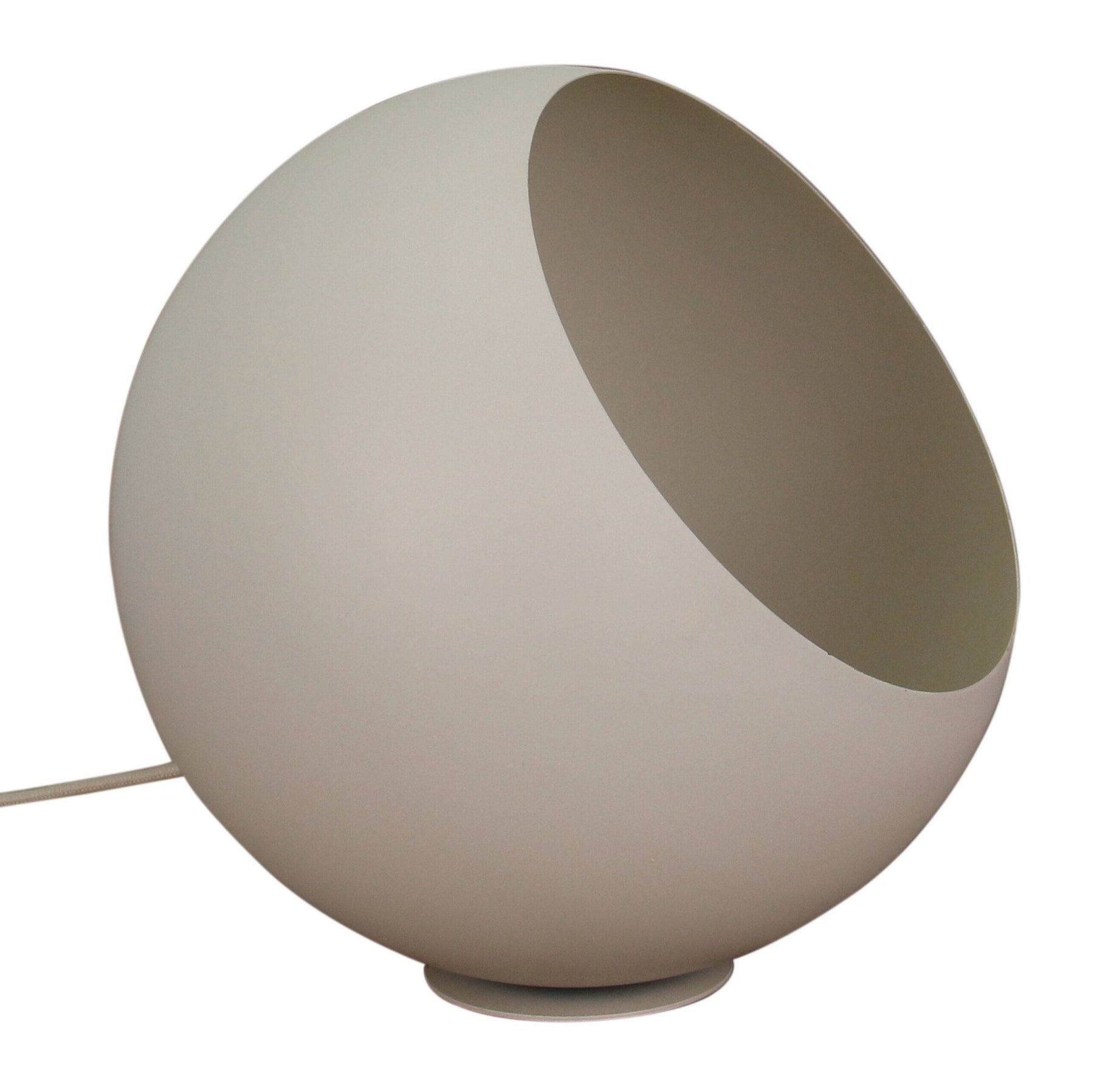 Chericoni Occhio tafellamp, Ø 25 cm, stijlvolle crème kleur, gemaakt van ijzer en metaal, perfect voor elke ruimte