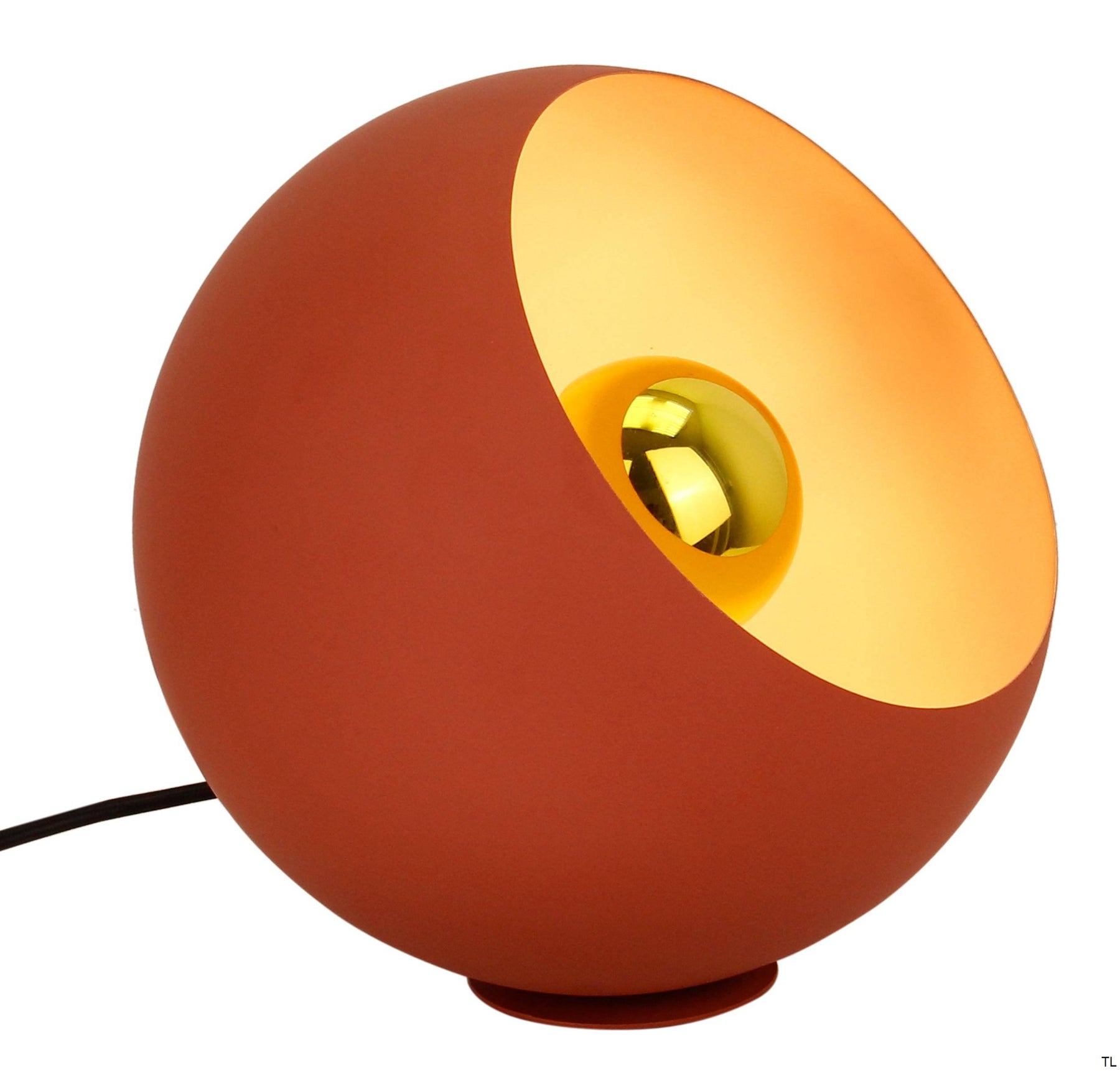 Chericoni Occhio tafellamp, Ø 25 cm, elegant rood, ideaal voor een gedurfde toevoeging aan je woonkamer of slaapkamer.