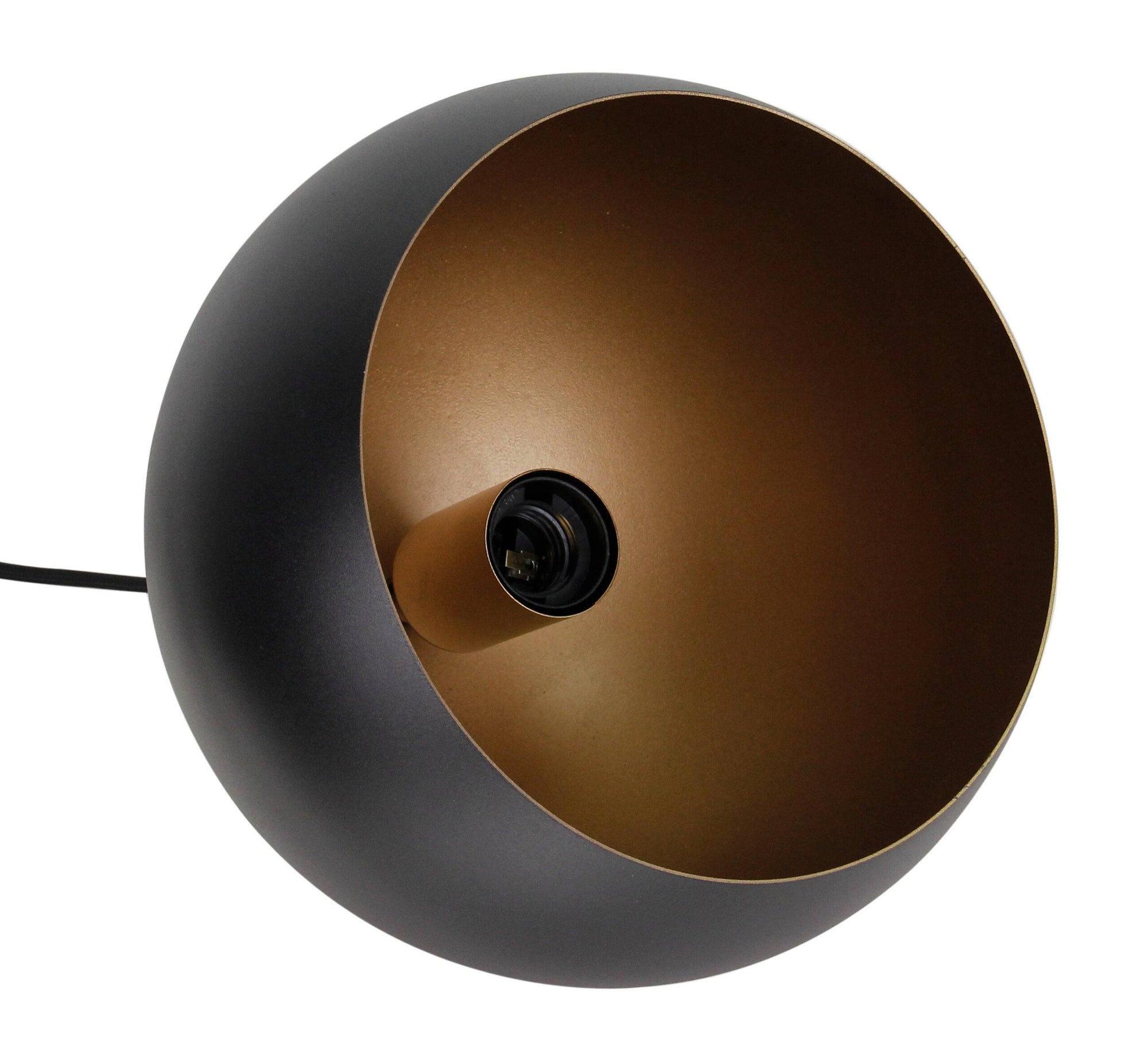 Chericoni Occhio tafellamp, Ø 25 cm, zwarte kap, perfect voor een minimalistisch interieur, gemaakt van ijzer en metaal