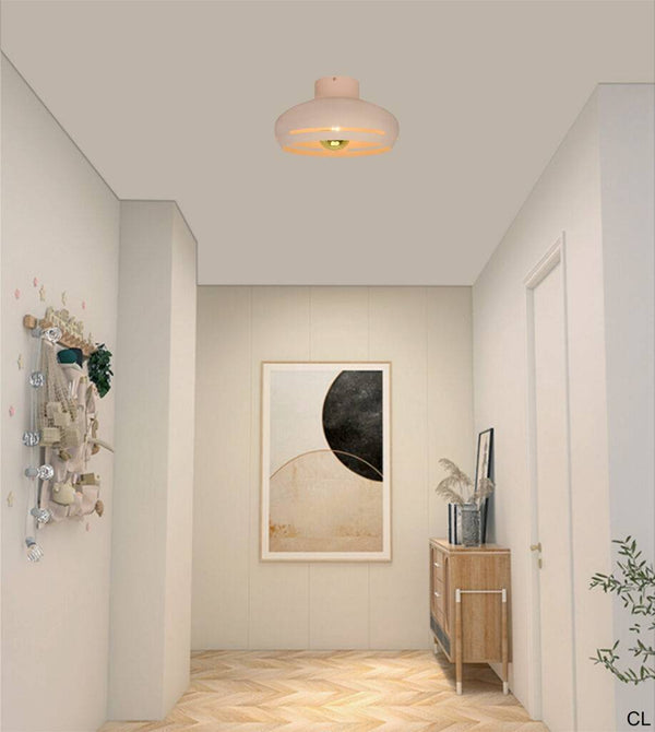Crèmekleurige plafondlamp Chericoni Striscia Ø 35 cm, 1 lichts design, ideaal voor een modern interieur.