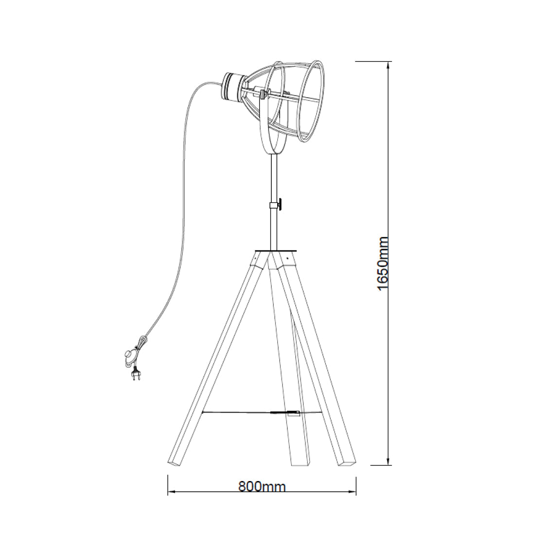 Chericoni Aperto Floor Lamp - Height 165 cm - E27 - Tripod