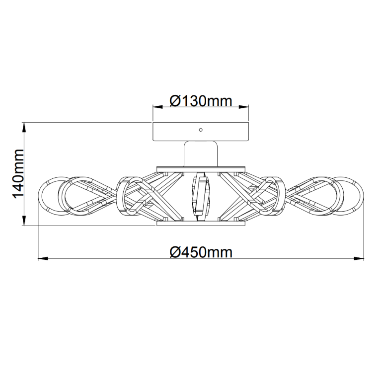 Die schlichte, schwarze Chericoni Arco Deckenleuchte, Ø45 cm, 1-flammig, verbindet zeitlose Optik mit funktionaler Beleuchtung.