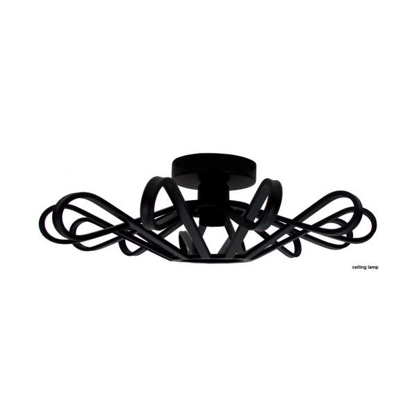 Schwarze Chericoni Arco Deckenlampe, 45 cm, 1-flammig, modernes Design für ein elegantes Raumambiente.