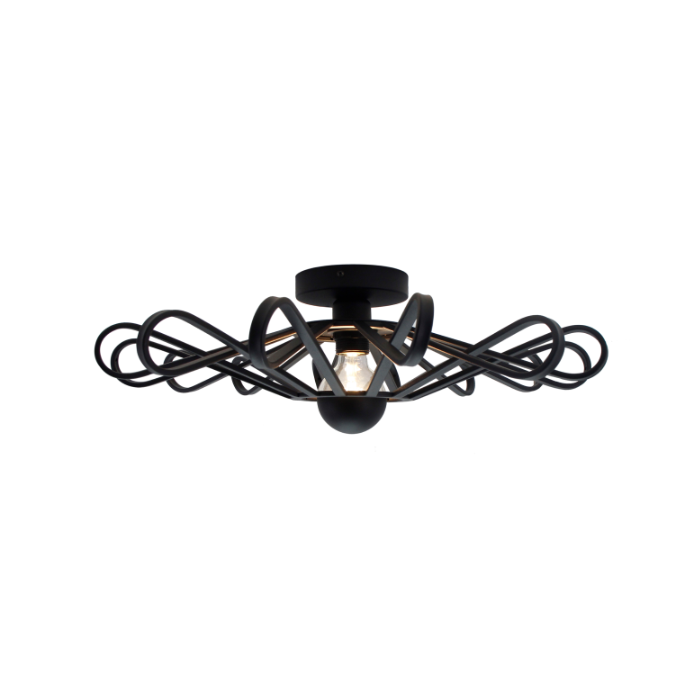 Die Chericoni Arco Deckenleuchte in Schwarz mit Ø56 cm vereint modernes Design mit gleichmäßiger, 1-flammiger Beleuchtung.