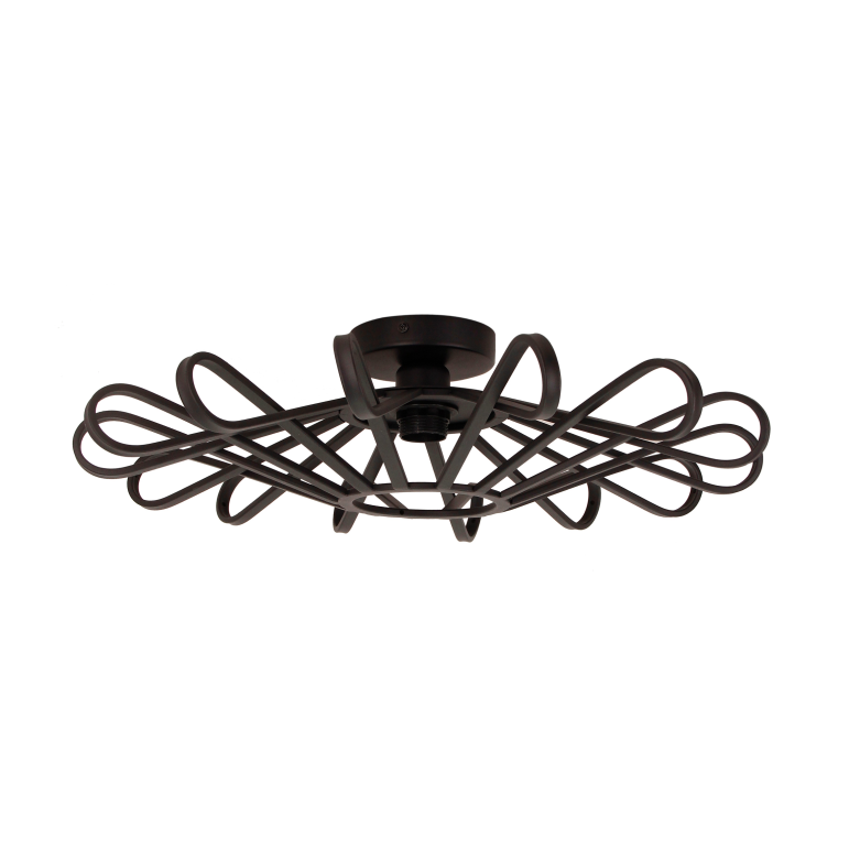 Die große Chericoni Arco Deckenleuchte in Schwarz bietet mit Ø56 cm und einer 1-flammigen Lichtquelle ein stilvolles Ambiente.