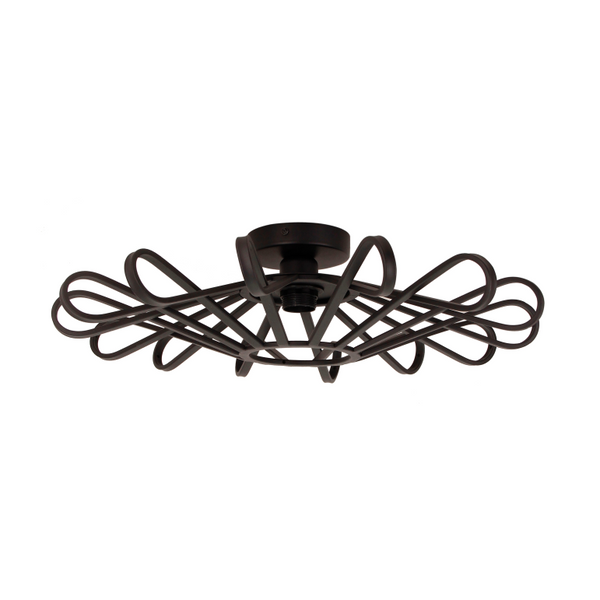 Die große Chericoni Arco Deckenleuchte in Schwarz bietet mit Ø56 cm und einer 1-flammigen Lichtquelle ein stilvolles Ambiente.