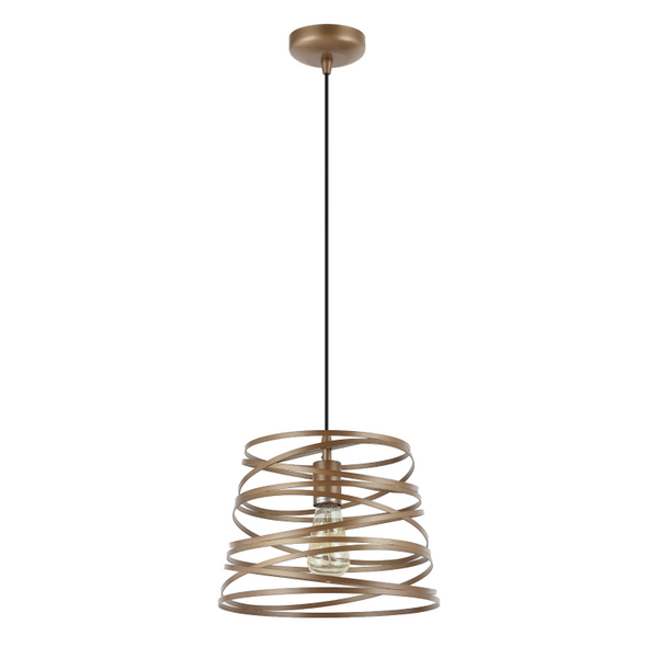 Runde Hängelampe Chericoni Asti, Ø35 cm, 1-flammig, Messing, aus Eisen und Metall, stilvolle Beleuchtung.