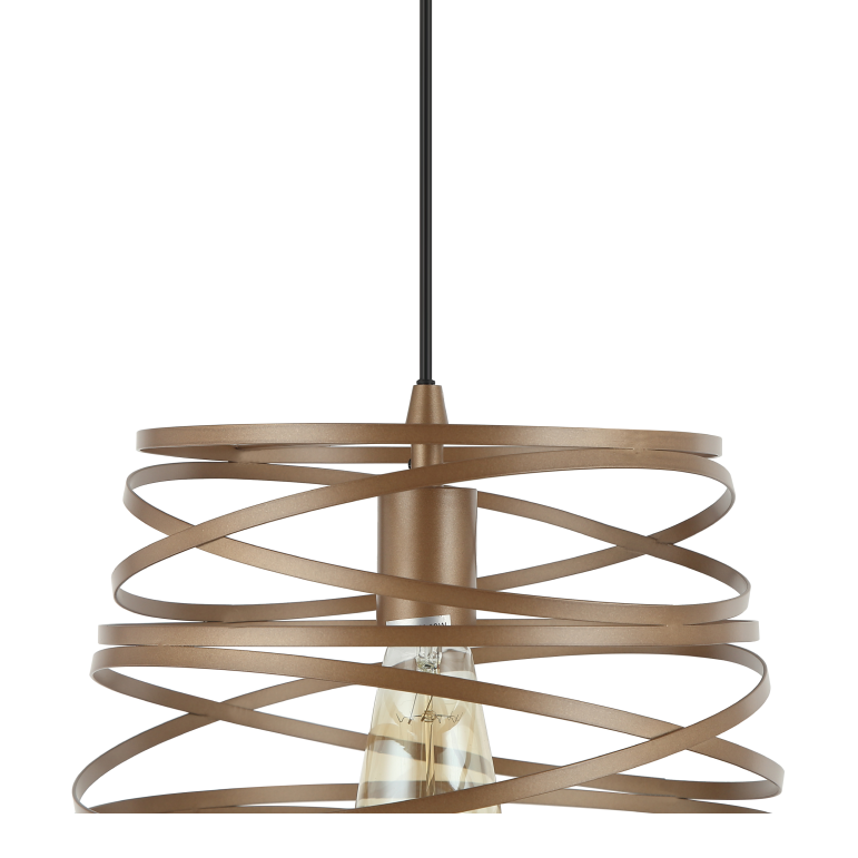 Design-Hängelampe Chericoni Asti, Ø35 cm, 1-flammig, Messing-Finish, langlebiges Eisen- und Metallgehäuse.