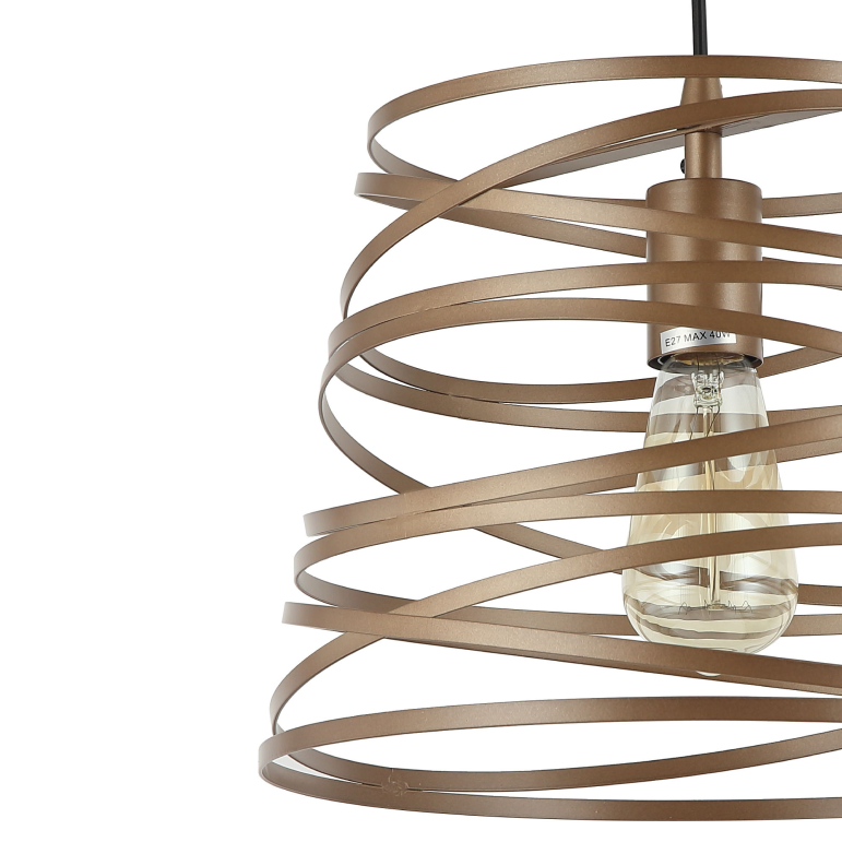 Messingfarbene Hängelampe Chericoni Asti, Ø35 cm, 1-flammig, aus Eisen und Metall, dekorativ und funktional.